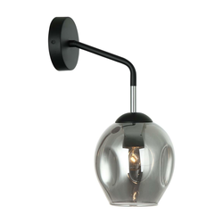 ITALUX WL-30843-1 BK+SG - Zidno svetlo BORGO 1xE27/40W/230V crna