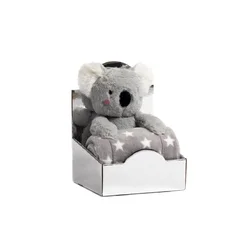 BBO Set Plišana igračka Koala + ćebence, Sivi