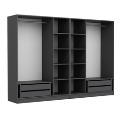 Hanah Home Kale 4940 Garderober, 270x190x52cm, Antracit