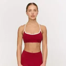 GymBeam Varsity Sports Bra Red