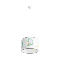 Sollux SL.1413 - Dečiji luster na sajli UNICORN 1xE27/15W/230V, prečnik 40 cm