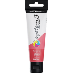 Daler Rowney System3 Akrilna barva Fluorescent Red 59 ml 1 kos