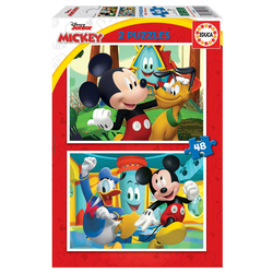 Educa Puzzle Mickey Mouse: zabaviščni park 2x48 kosov