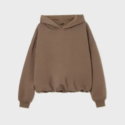 Cropp - Pulover s kapuco basic - rjava