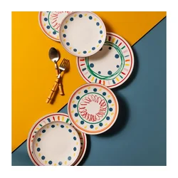 24-delni jedilni komplet, večbarven/porcelan