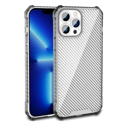 Maska Carbon shield iPhone 14 Pro, Siva