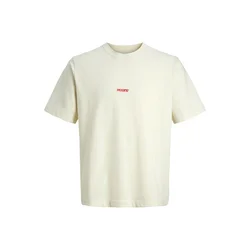 JACK & JONES Majica JCOCLUB  pastelno rumena / rdeča