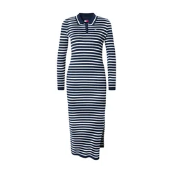 Tommy Jeans Pletena obleka modra/bela