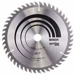 BOSCH List kružne testere Optiline Wood 190 x 20;16 x 2.6 mm. 48