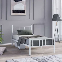 Woody Fashion Single Bedstead Akin - White 90x190
