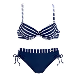LASCANA Bikini mornarska/bela