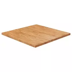 Četvrtasta stolna ploča svjetlosmeđa 70x70x2,5 cm od hrastovine