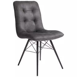 STOLICA crna, tamnosiva drvo, metal, tekstil