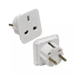 Strujni utikac Euro-UK bela E-Green