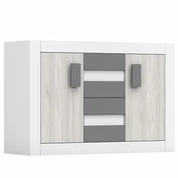 eoshop Predalnik Uspeh 2D4S, Hrast Cathult/Bela