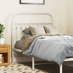 Vidaxl Kovinsko nadomestno vzglavje belo 90 cm