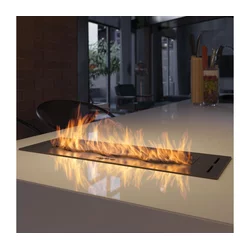InFire - Ugrađeni bio kamin 7,5x50 cm 3,5kW crna