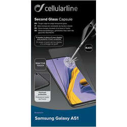 Zaščitno steklo CELLULARLINE za Galaxy A51, črno