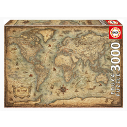 Puzzle Map of the World Educa 3000 delov