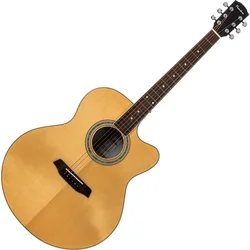 Pasadena PJC-500 All Solid Natural Gloss Akustična kitara Jumbo