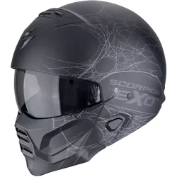 SCORPION Exo-combat ii spiderweb matt black silver kaciga