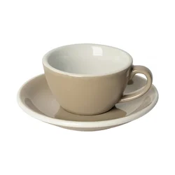 Loveramics Egg - Flat White 150 ml Cup and Saucer - Taupe