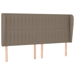 Vidaxl Vzglavje z ušesi taupe 203x23x118/128 cm blago