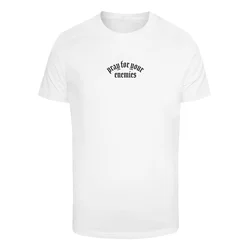 Mens T-Shirt Pray For Your Enemies white