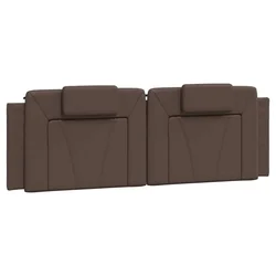 Vidaxl Blazina za vzglavje Viana rjava 160 cm umetno usnje