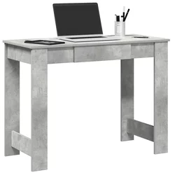 Radni stol boja betona 100x45x75 cm od konstruiranog drva