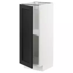 METOD Podni element s policama, bela/Lerhyttan crno bajcovano, 30x37 cm