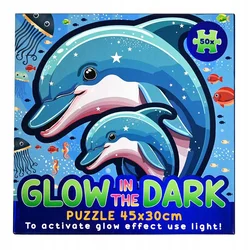 Svetleča sestavljanka PODVODNA BITJA OCEANA 45 x 30 cm 50 kosov