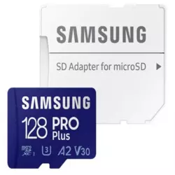 SAMSUNG PRO PLUS MicroSDXC 128GB U3 Blue + SD Adapter MB MD128KA