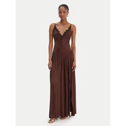 Bardot Večerna obleka Aderia 60248DB Rjava Slim Fit