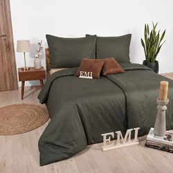 Posteljnina Dark Green saten EMI