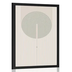 Plakat stilski vzorec z lokom Mid-Century - 40x60 black