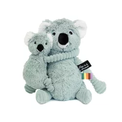 Les Déglingos Plišasta koala, mama z dojenčkom, roza