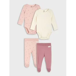 Sinsay - Pamučni Set: Body I Pantalone 2 pack - roze
