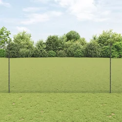 Zavarena žičana ograda s postom 10 x 1,6 m Siva Mreža