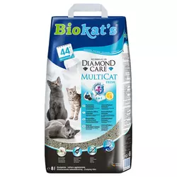 BIOKATS Pesak za mačke Diamond Care Multicat Fresh, Grudvajući, 8l