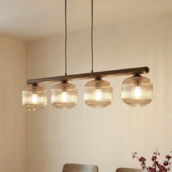 Luster na sajli SALVIA 4xE14/10W/230V braon/zadimljeno braon