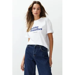Trendyol Milla Ženska majica TWOSS24TS00178, Bela