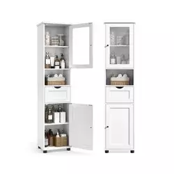 Songmics Kopalniška omarica 30x40x165 cm Bela