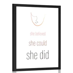 Plakat s paspartujem in motivacijskim napisom - 60x90 no frame