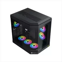 KSIGMATEK Case Atk Mid-Tover Cubi Black V/3Kstg, 6Ks120 mm Z20A Argb Galaki Ii