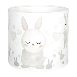 Brilagi - Univerzalni abažur BOBO E27, prečnik 15 cm, bela/zečići
