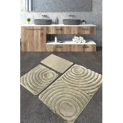 Lessentiel Maison Set od 3 tepiha za kupatilo, krem ??boje