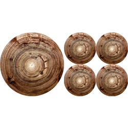 Bertoni Home Unisexs 1+4 Round Table Pads Set Kempas