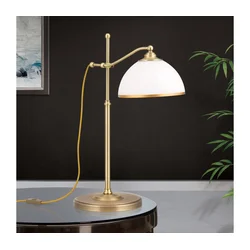 Orion LA 4-1213/1 - Stona lampa OLD LAMP 1xE27/40W/230V bela/mesing