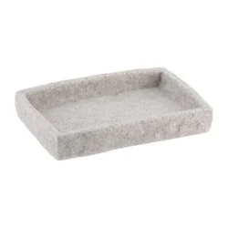 Posuda za sapun 2x13x9 cm poliresin siva tendance